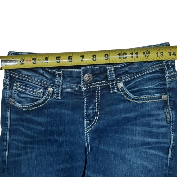 Silver FLUID DENUM SUKI MID RISE CAPRI - Picture 5 of 8